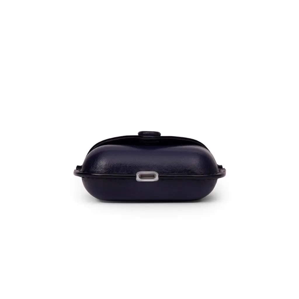 Blue leather airpods case 3.webp